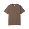 Brown t-shirt with a small chest logo.