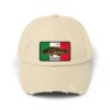 Beige cap with a patch of the Mexican flag and a bear logo.