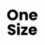 A black and white text logo reading 'One Size'.
