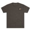 Dark brown t-shirt with a small Harley-Davidson logo on the front.