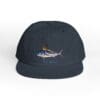 Black baseball cap with a colorful fish embroidery on the front.
