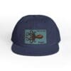 Navy blue cap with an octopus patch and 