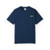 Navy blue short-sleeve t-shirt with a small logo on the chest.