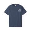 Navy blue t-shirt with a small white logo on the chest.