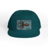 Dark green cap with an octopus patch and the word 'Peace'.