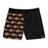 Black shorts with a bat pattern on one side and solid black on the other.