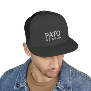 PATO DE AGUA White Embroidered 5 Panel Trucker Cap