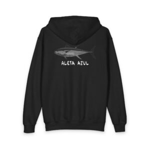 Aleta Azul B/W Youth Zipped Hoodie