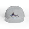Gray baseball cap with a blue marlin fish and 'THE SHARK' text.