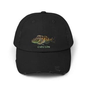 Black baseball cap with a California bear design.