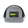 Gray and black Nike cap with a colorful logo patch on the front.