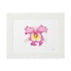 Delicate pink orchid flower artwork in a white frame.