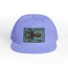 Lavender baseball cap with an octopus patch design.