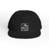 Black baseball cap with 'Pato the Gang' logo embroidered.