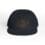Black cap with a subtle embroidered fish design on the front.
