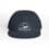 Black baseball cap with a white logo and text.