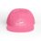 Pink baseball cap with white logo embroidery on front.
