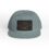 Gray snapback hat with a dark rectangular patch featuring a fish design.