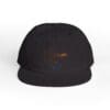 Black baseball cap with subtle embroidered logo on front.