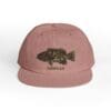 Mauve baseball cap with a detailed fish graphic and 'Largella' text.