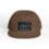 Brown cap with a blue label and text.