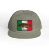 Olive green cap with a patch featuring a fish and Mexican flag colors.