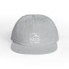Light gray baseball cap with subtle logo on front.