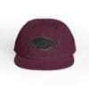 Maroon snapback cap with a black fish emblem on the front.