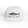 White cap with a fish illustration and 'PATO DE AGUA' text.
