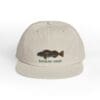 Beige baseball cap with a fish logo and 'SADDLER LURES' text.