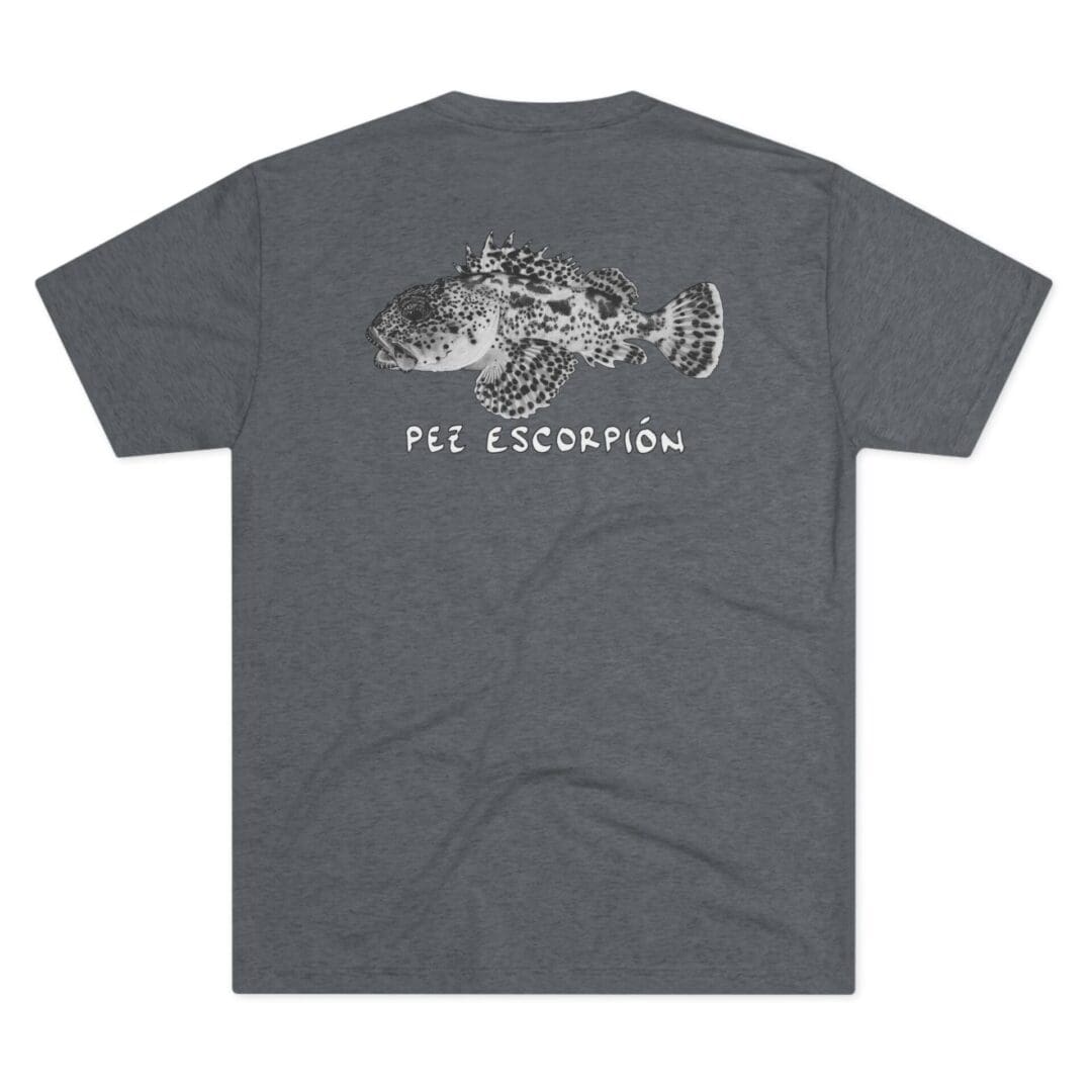 Gray T-shirt with a playful cat and text design.