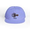 Lavender baseball cap with a black octopus and 'PLUTO' text embroidered.