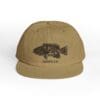 Tan baseball cap with black fish graphic and 'CAPSLAB' text.