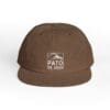 Brown baseball cap with Pato Airlines logo on front.