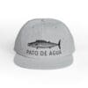 Gray baseball cap with a fish and 'PATO DE AGUA' text.