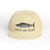 Beige cap with a fish graphic and 'PATO DE AGUA' text.