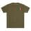 Olive green t-shirt with a small Italian flag and text on the chest.