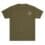 Olive green t-shirt with a small white logo on the chest.