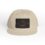 Beige baseball cap with a dark patch featuring a fish design.