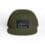 Olive green baseball cap with a rectangular patch on the front.