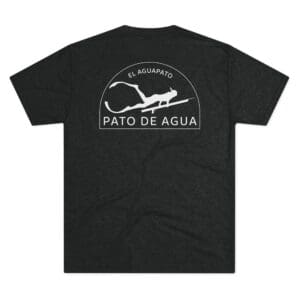 Black t-shirt with a white duck logo and 'PATO DE AGUA' text.