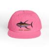 Pink baseball cap with a marlin fish graphic and 