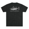 Black T-shirt with a fish graphic and 'Captains Challenge' text.