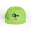 Green cap with black octopus logo and 