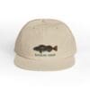 Beige baseball cap with a fish logo and 'SABALO LODGE' text.