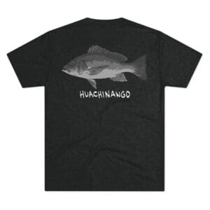 Black t-shirt with a fish graphic and 'HAGANANGO' text.