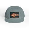 Gray snapback cap with a vintage car patch on the front.