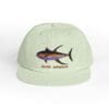 Light green baseball cap with a colorful tuna fish and 