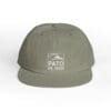 Olive green baseball cap with white 'PATO' text and mountain logo.