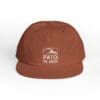 Brown cap with a white 'PATO' logo on the front.